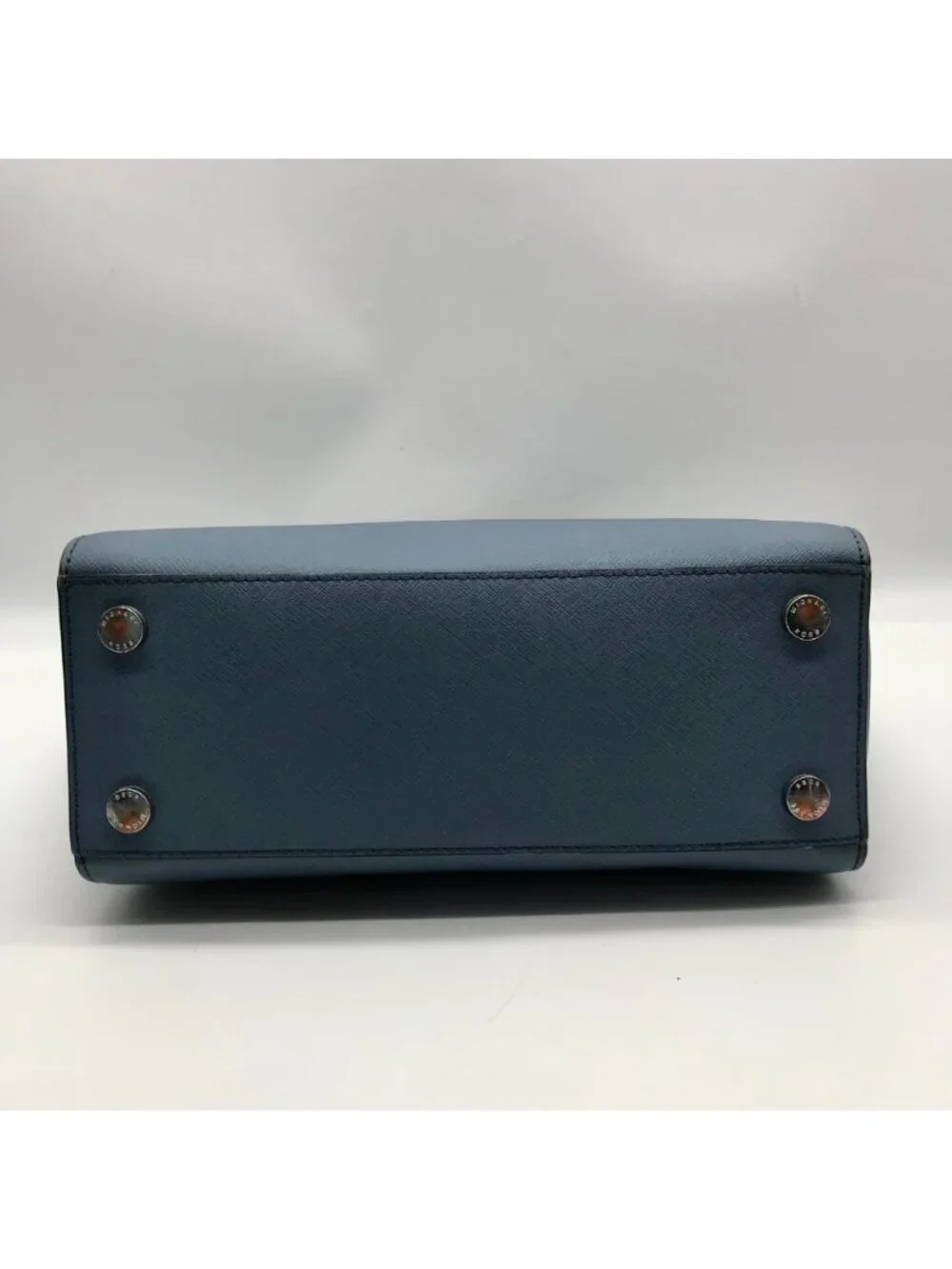 Michael Kors Blue Saffiano Leather Selma Satchel